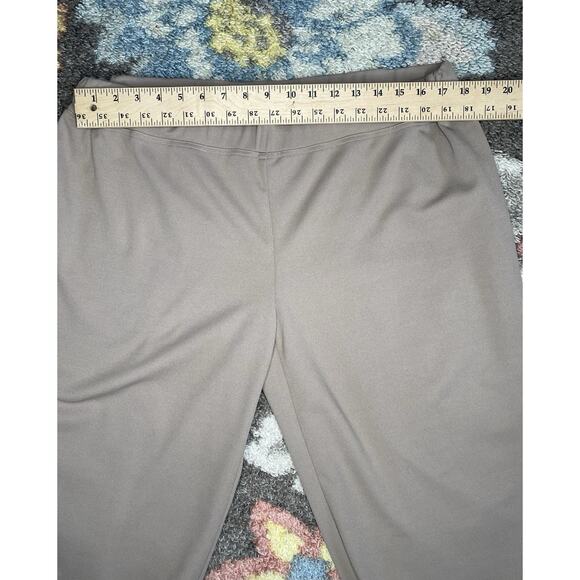 Ming Wang Size XL Beige Pull-On Straight Leg Stretch Crepe Dress Pants NWT $170 - Picture 9 of 11